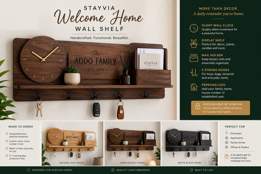 stayvia welcome home wall shelf
